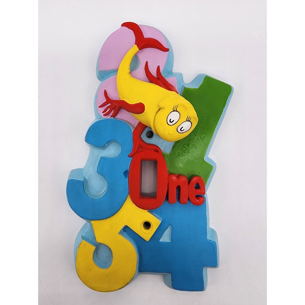 Dr Seuss One Fish Two Fish Light Switch Cover Plate Vandor 3D Resin Decor